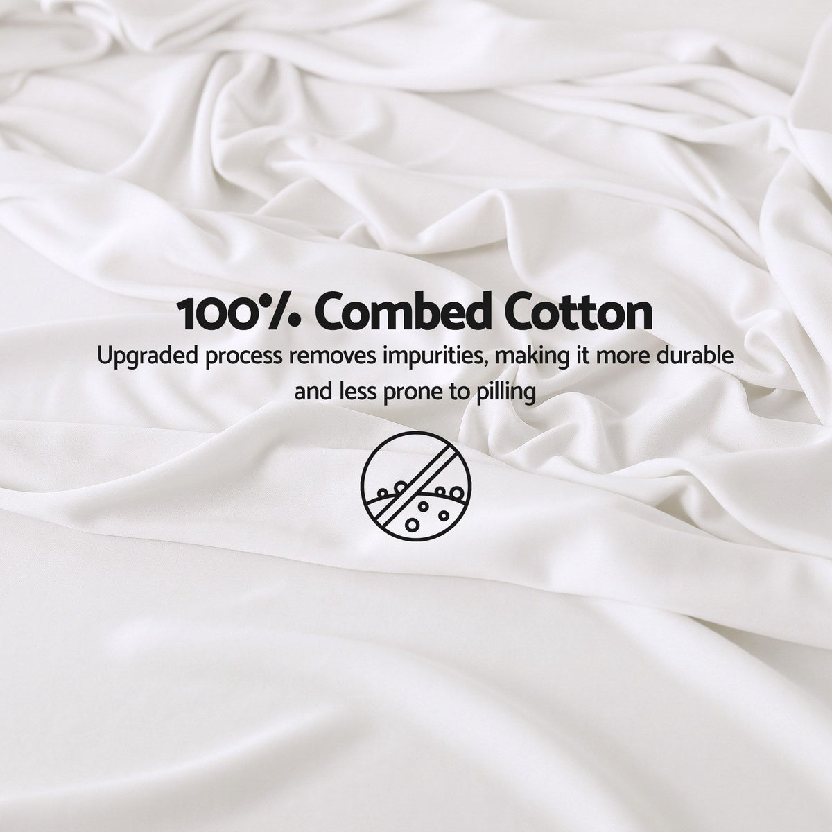 Giselle Kingsingle 500TC Cotton 4Pcs Sheet Set 40cm Extra Deep Pocket White