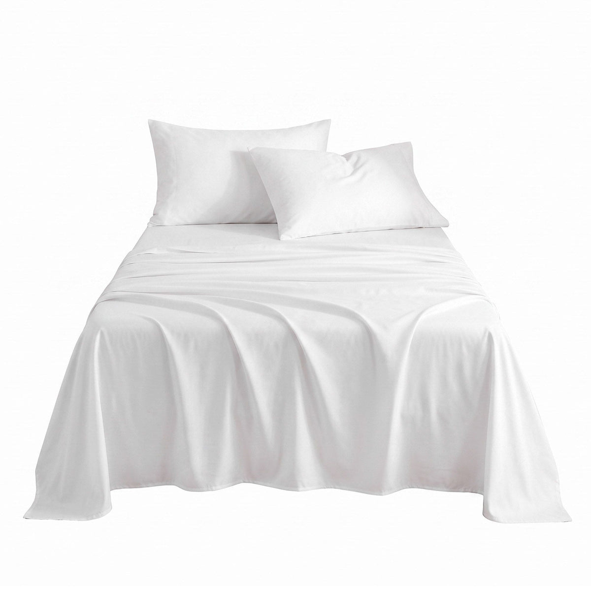 Giselle Single 500TC Cotton 4Pcs Sheet Set 40cm Extra Deep Pocket White