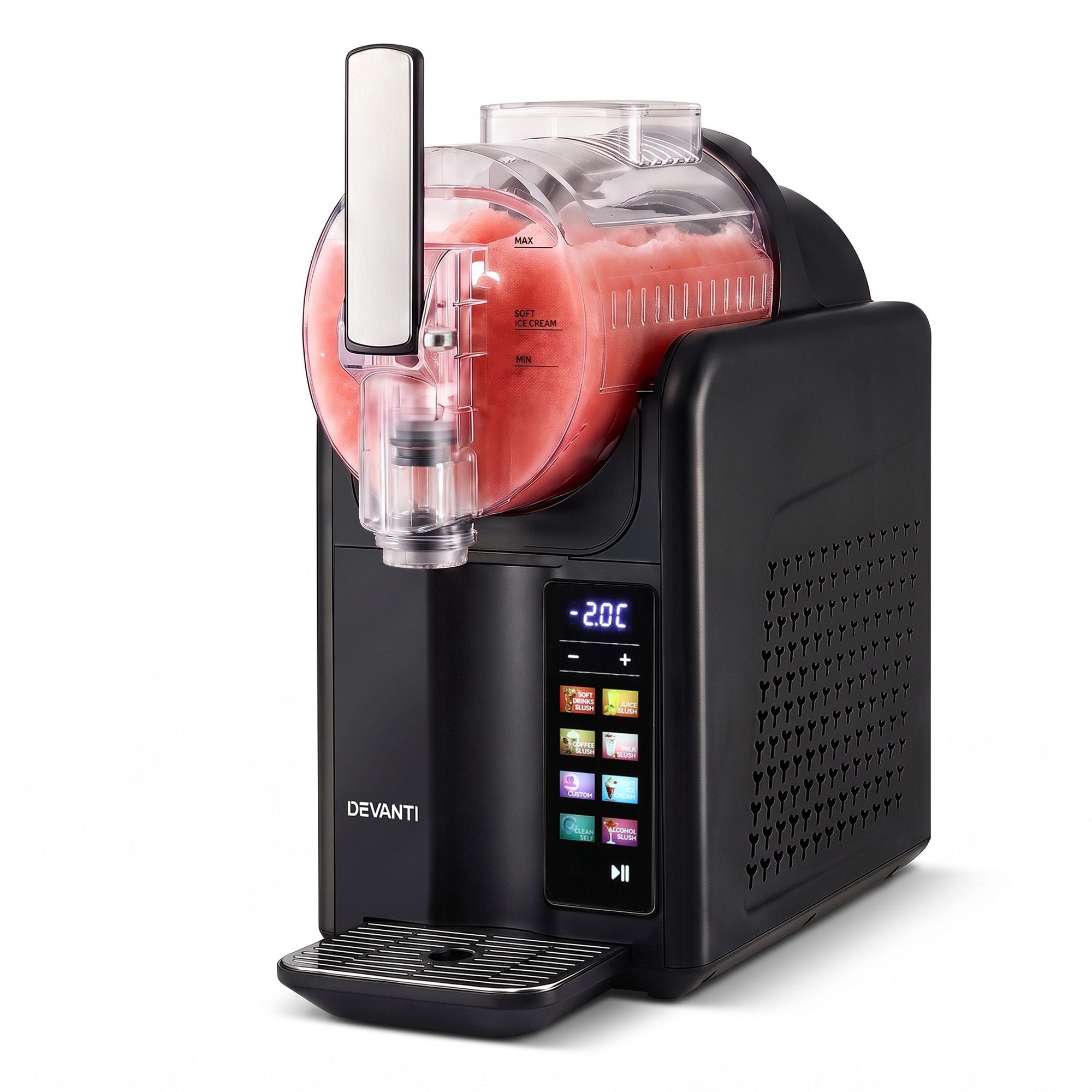 Devanti Slushie Machine 2L Frozen Drink Ice Cream Cocktail Slush Maker Black