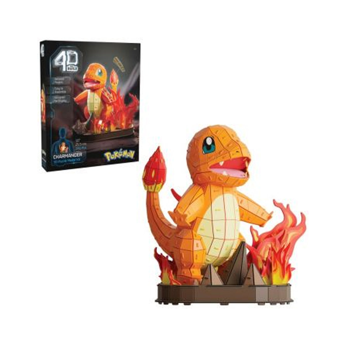 4D Build Pokemon Charmander 3D Puzzle Model Kit 241 Pieces No Glue Needed