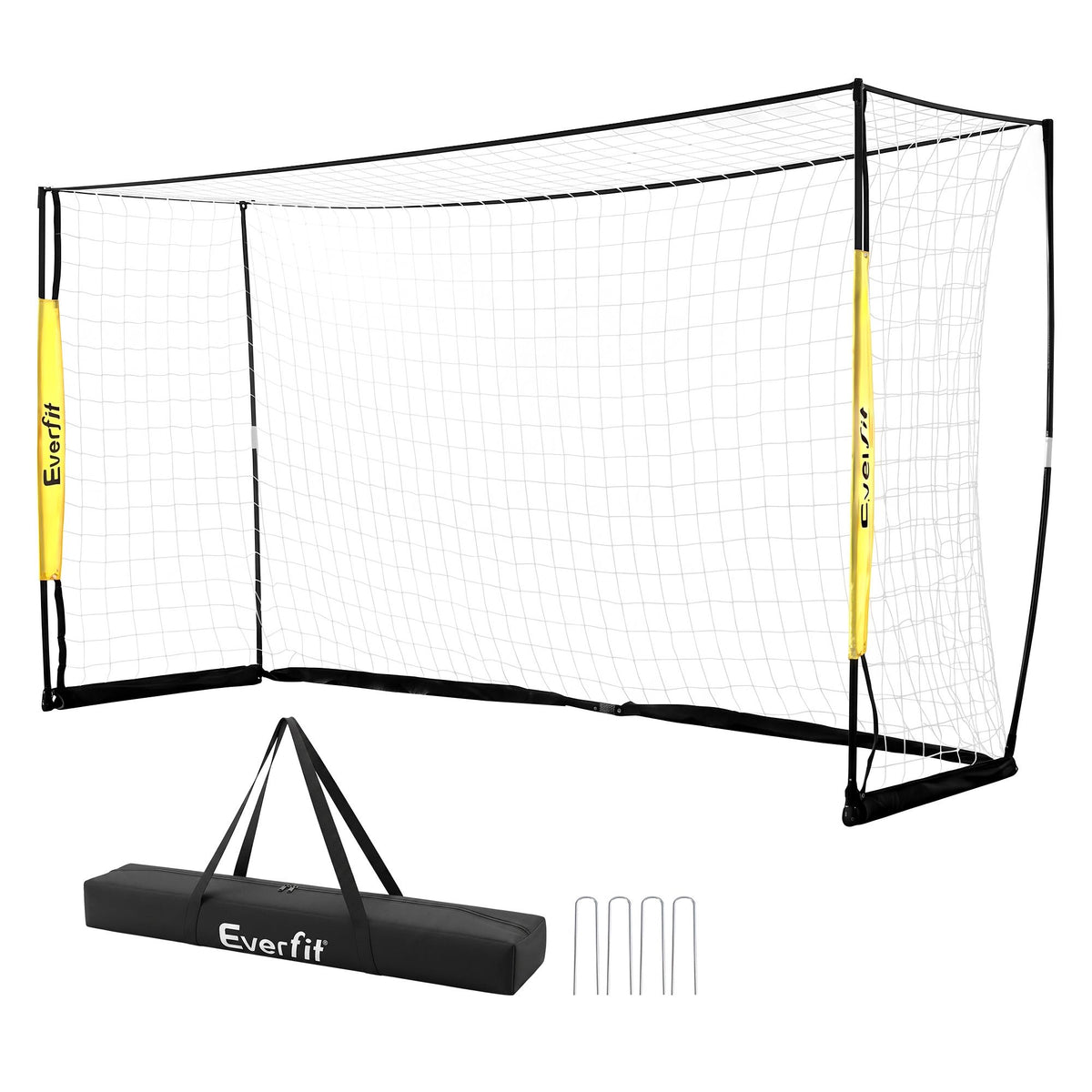 Everfit Portable Soccer Goal Net Fibreglass Polyester 22-Ply 12x6ft