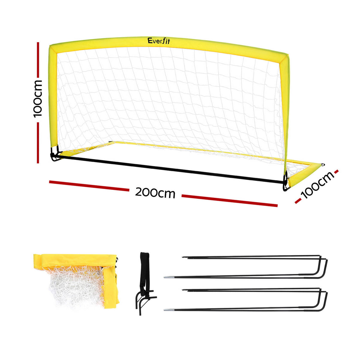 Everfit 2m Football Soccer Net Portable Goal Net Rebounder Sports Training
