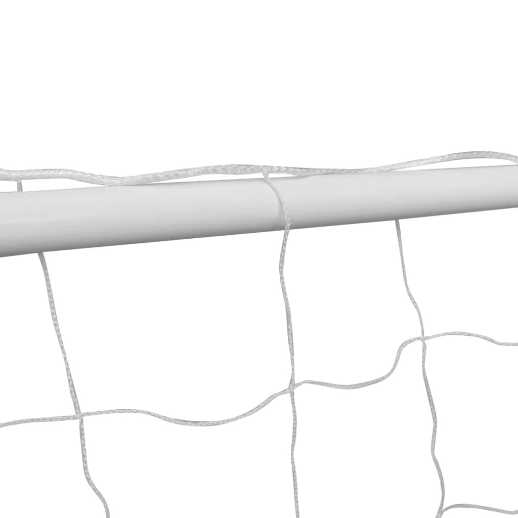 Soccer Goal Post with Net 240x90x150cm Steel Frame Outdoor Sport White