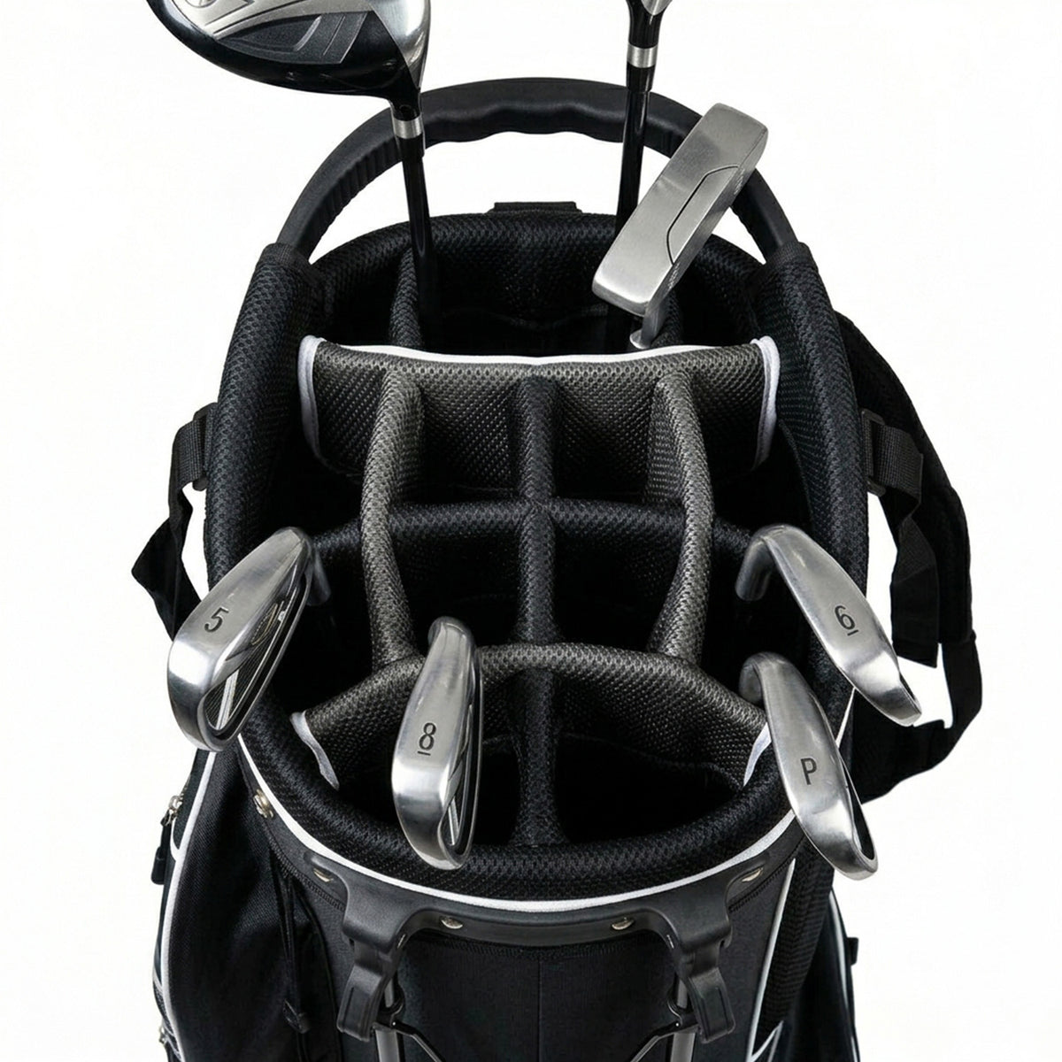 Golf Stand Bag with 6 Way Divider Carry Organiser Outdoor Sports Gear