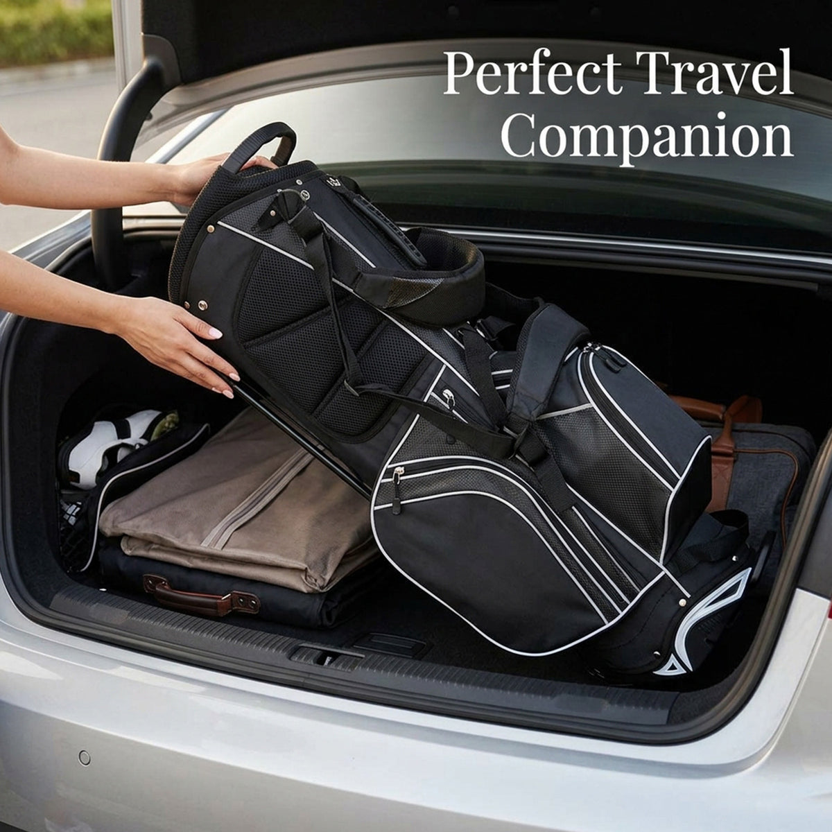 Golf Stand Bag with 6 Way Divider Carry Organiser Outdoor Sports Gear