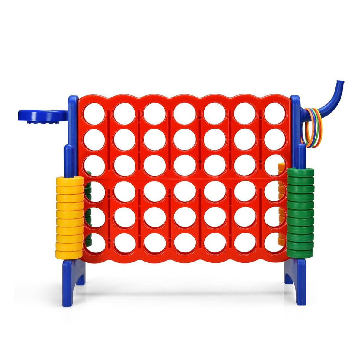 Premium Plastic Jumbo Connect 4 Game with 42 Jumbo Rings Family Outdoor Fun