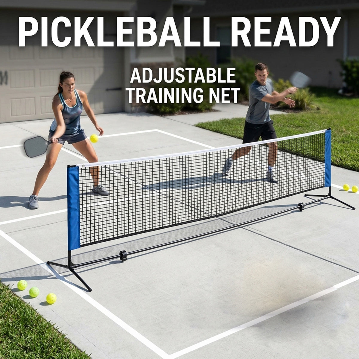 420cm Adjustable Badminton Net Set for Backyard Outdoor Sports Game Portable