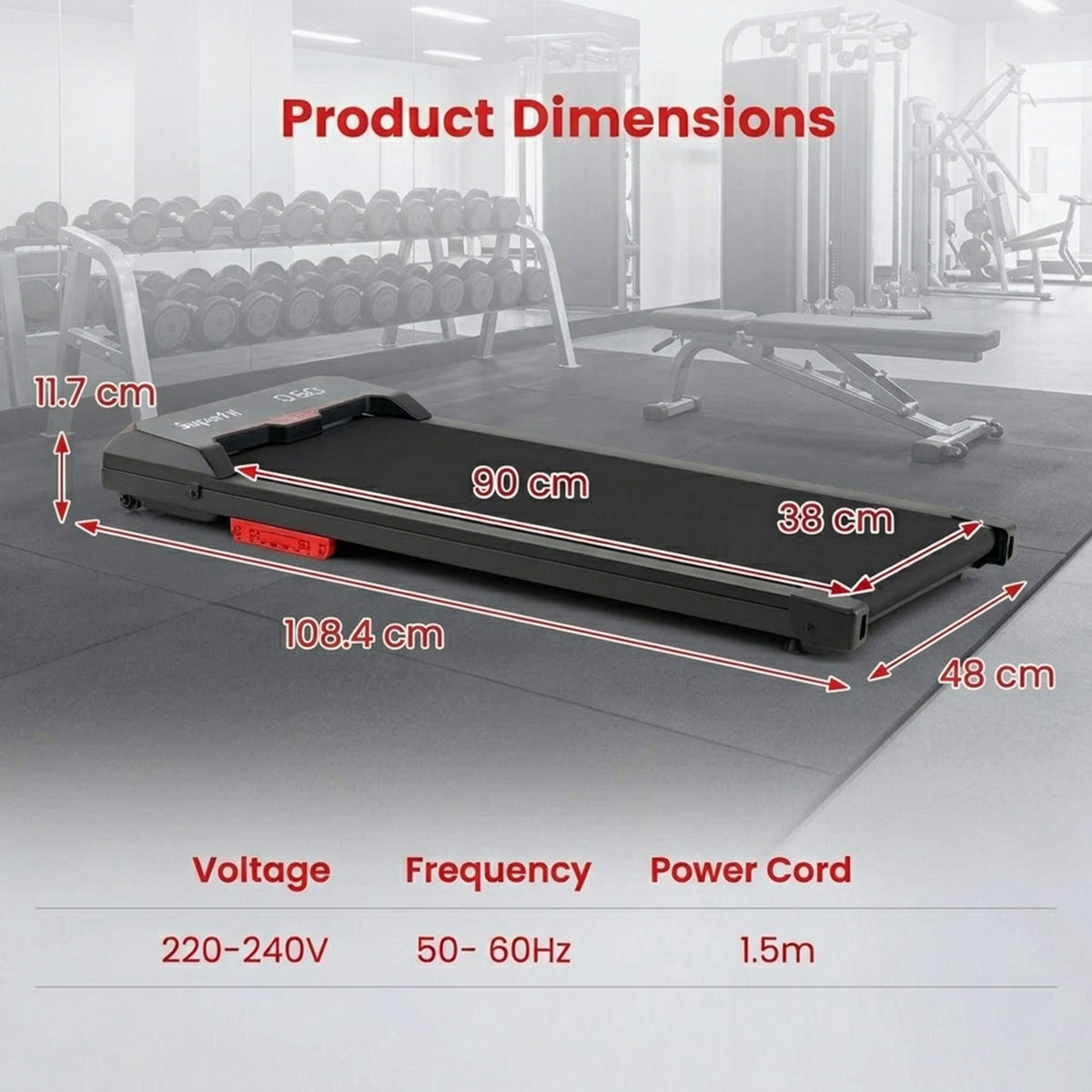 Under Desk Treadmill with Remote and App Control Home Fitness Exercise