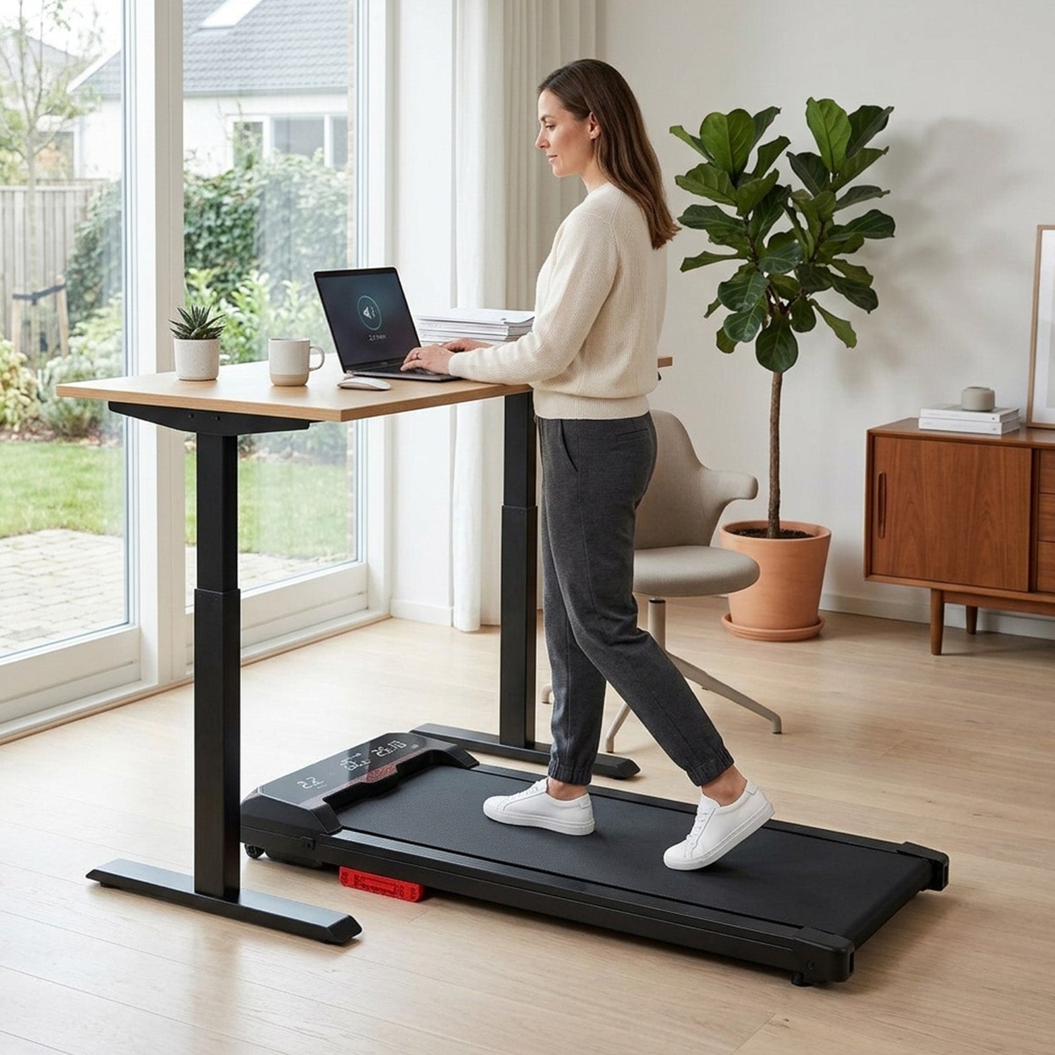 Under Desk Treadmill with Remote and App Control Home Fitness Exercise
