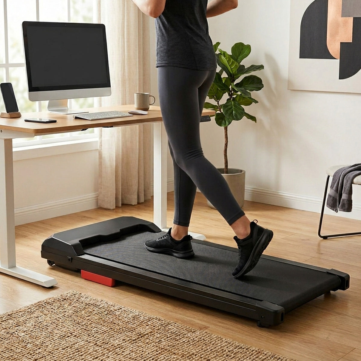 Under Desk Treadmill with Remote and App Control Home Fitness Exercise