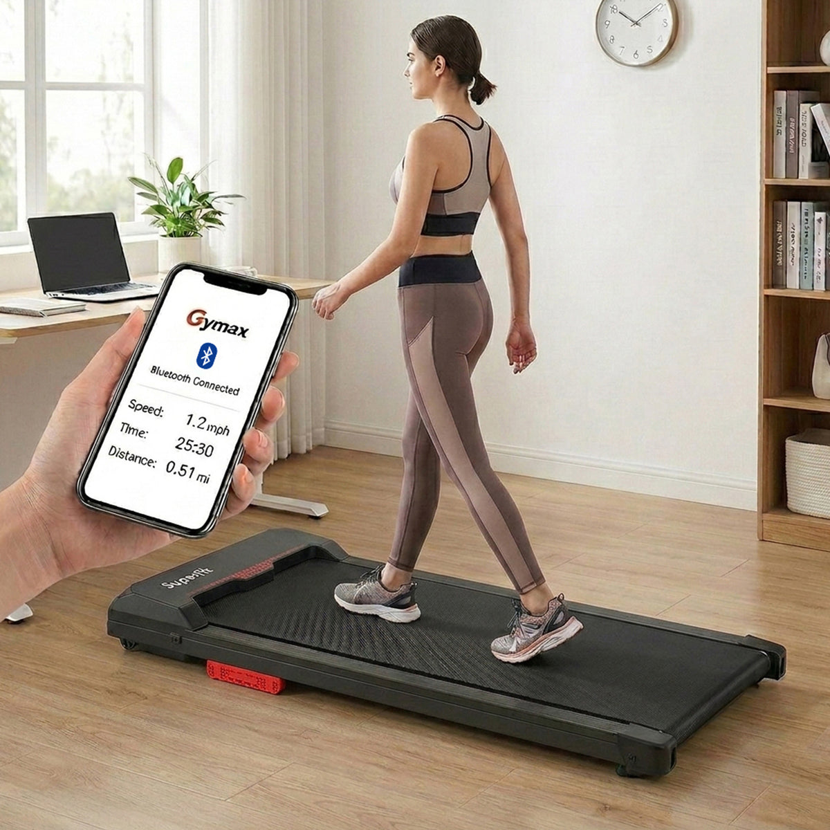 Under Desk Treadmill with Remote and App Control Home Fitness Exercise
