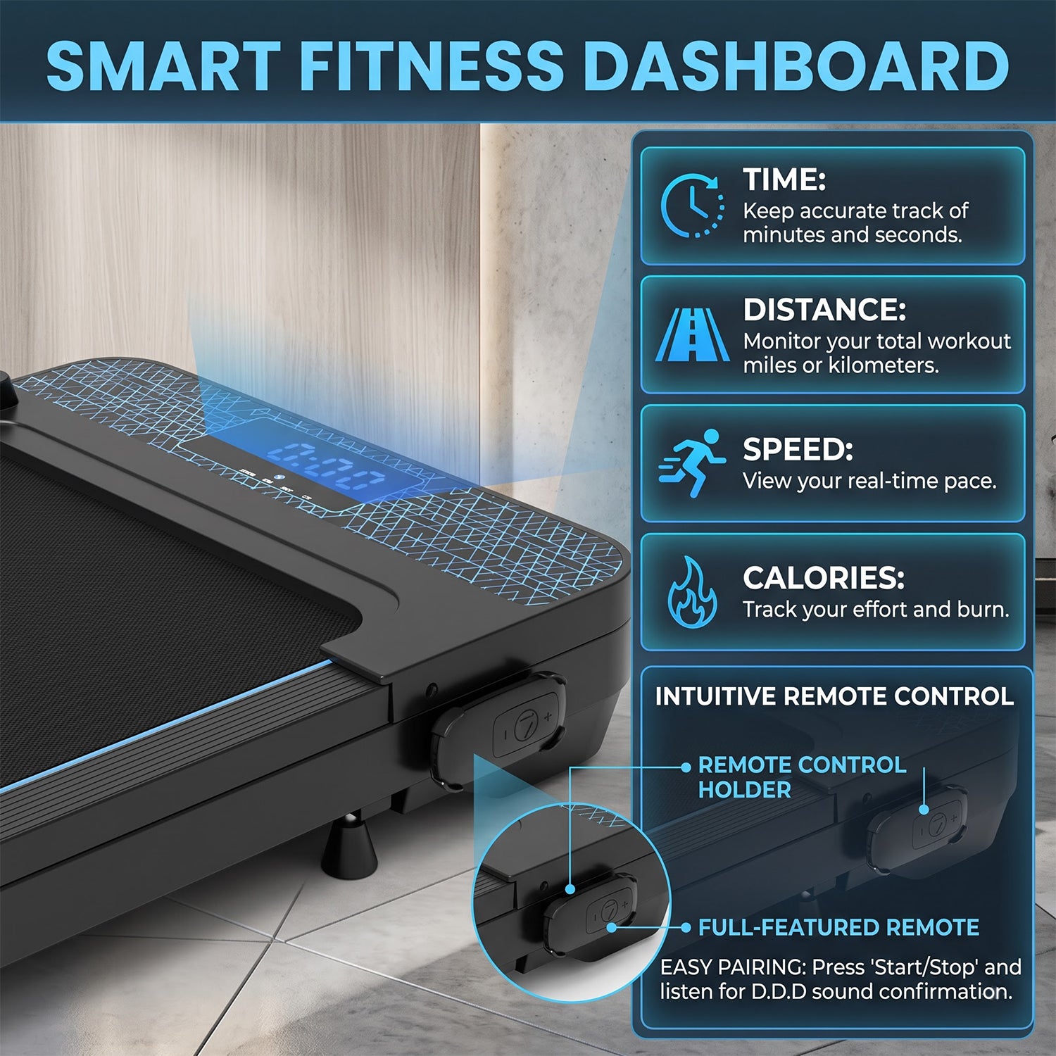 Under Desk Walking Treadmill 140kg Capacity APP Control LED Display Quiet