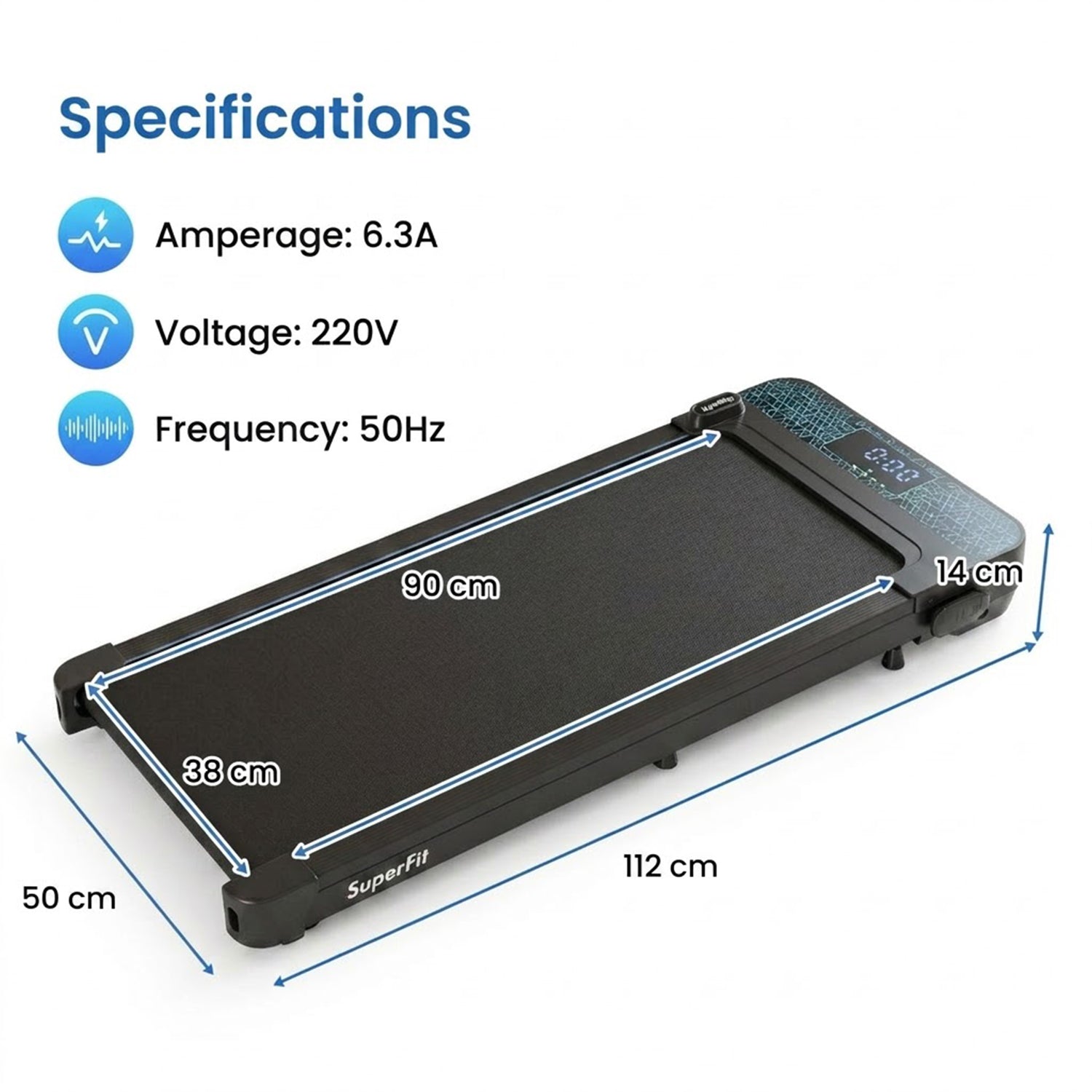 Under Desk Walking Treadmill 140kg Capacity APP Control LED Display Quiet