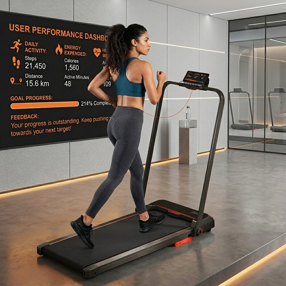 3 in 1 Under Desk Walking Running Treadmill with LED Display Fitness Home