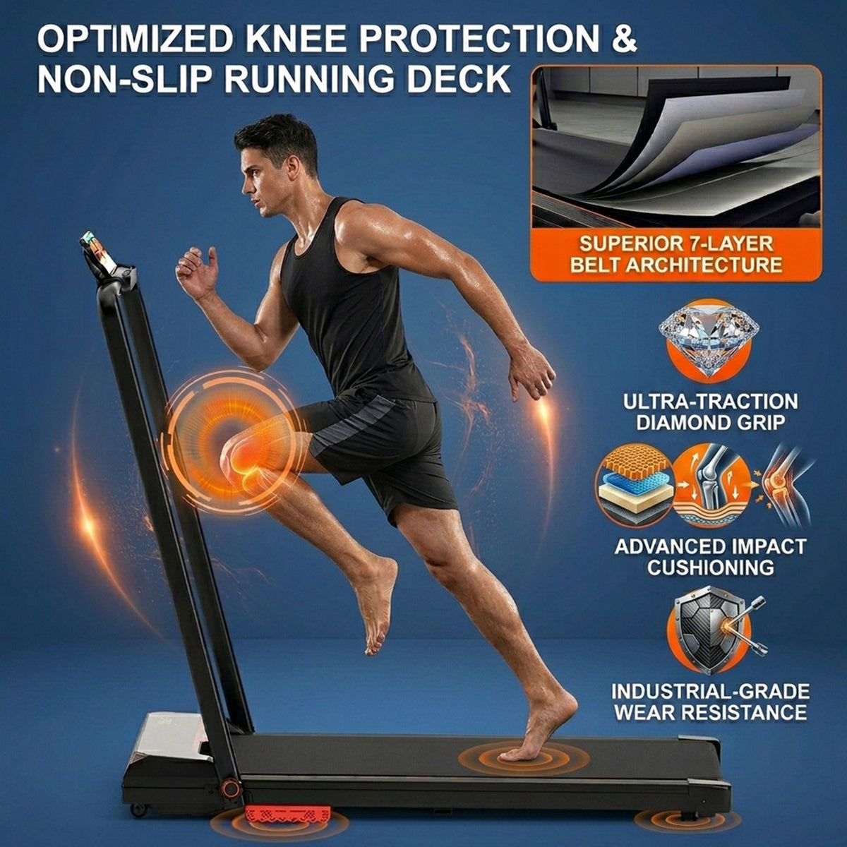 3 in 1 Under Desk Walking Running Treadmill with LED Display Fitness Home
