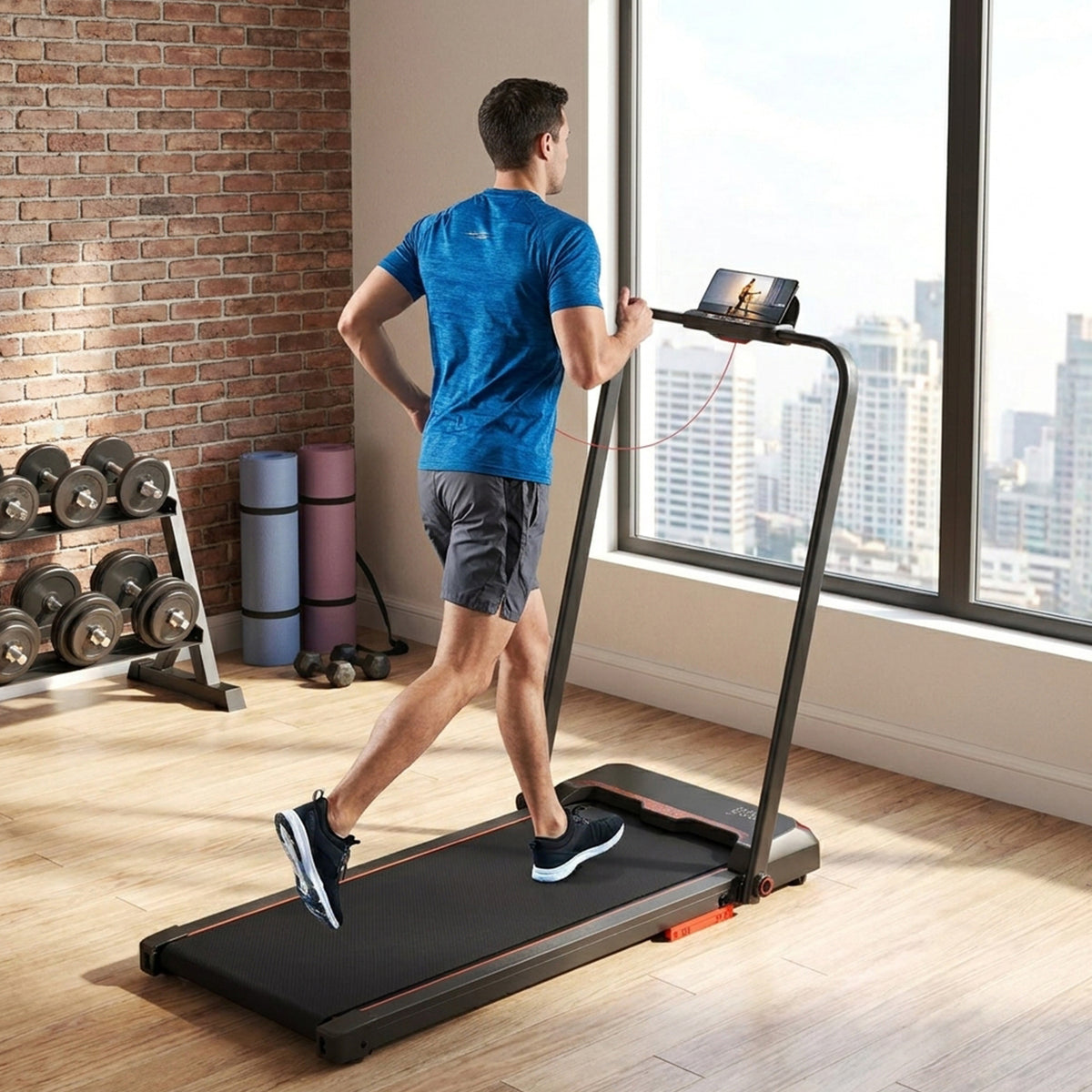 3 in 1 Under Desk Walking Running Treadmill with LED Display Fitness Home