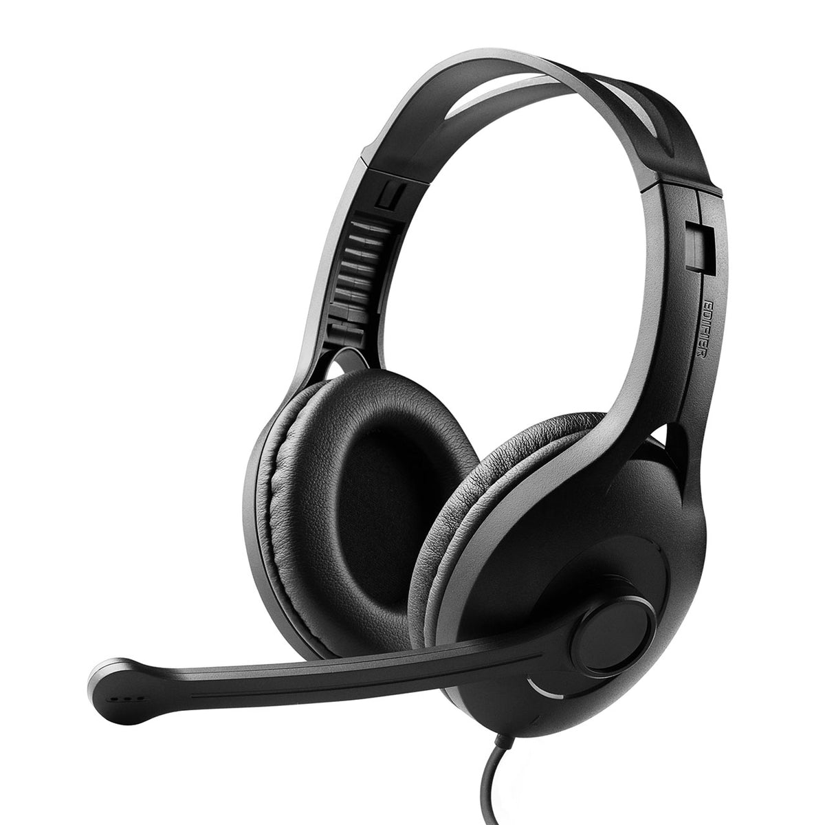 Edifier USB Computer Headset with Noise Cancelling Microphone 120 Degree Rotation Leather Padded Ear Cups Sound Card