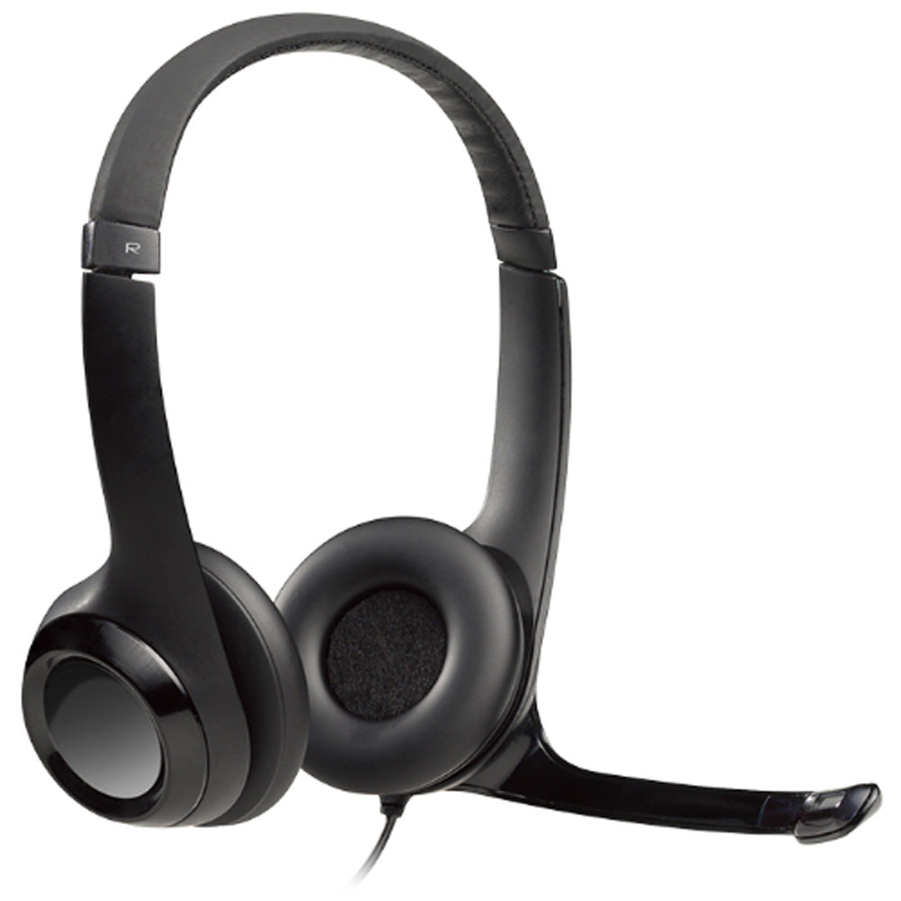 Logitech H390 USB Headset Adjustable with Noise Cancelling Microphone Headphones and In-line Controls