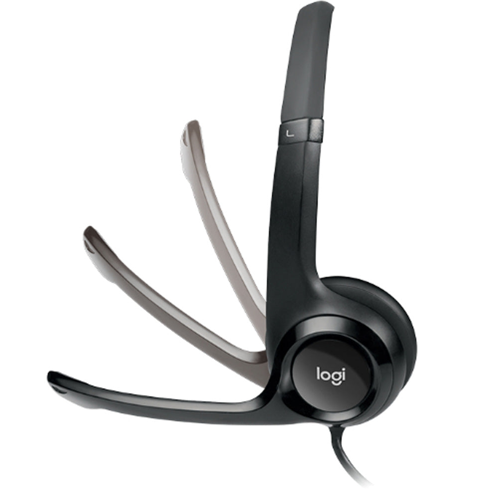 Logitech H390 USB Headset Adjustable with Noise Cancelling Microphone Headphones and In-line Controls