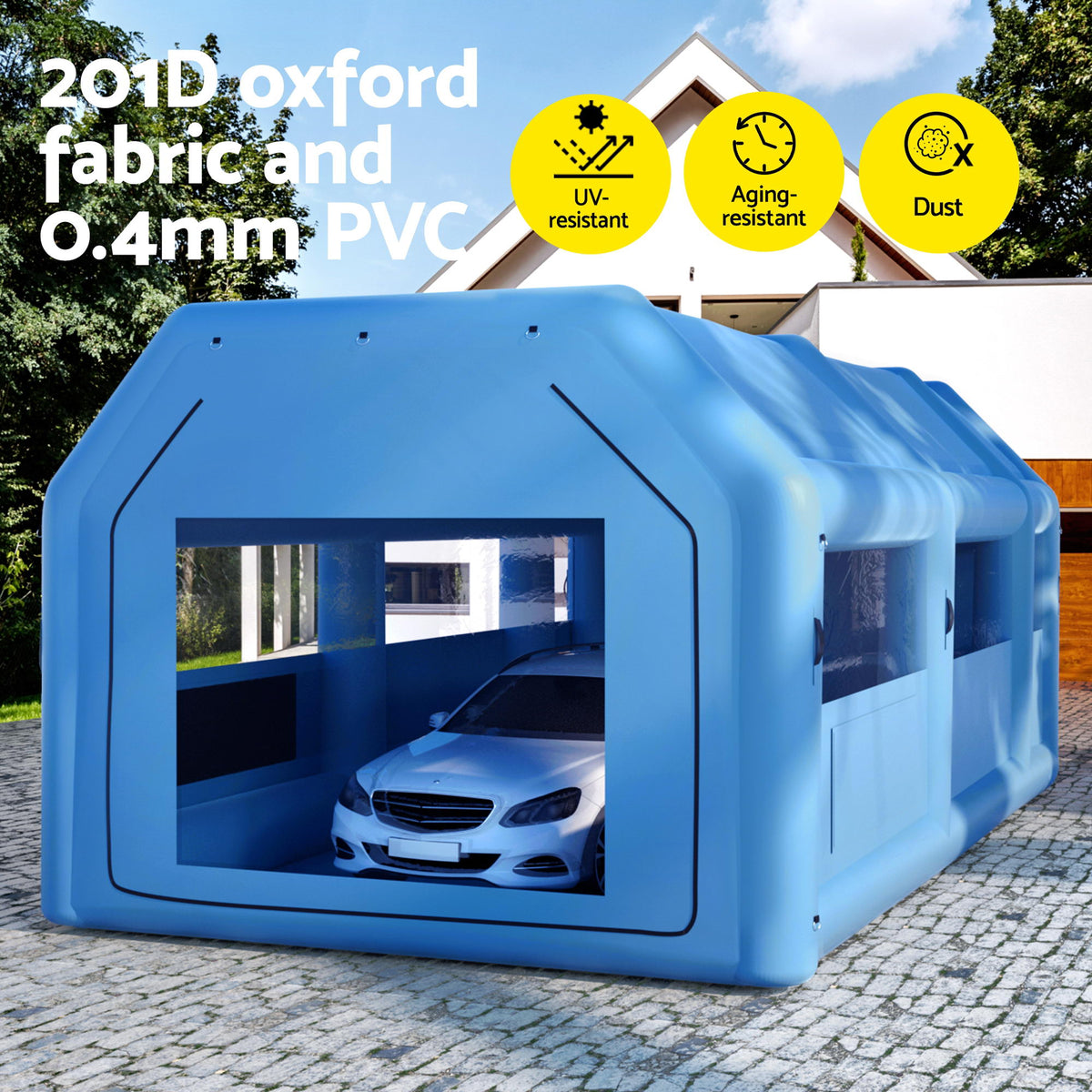 GIANTZ Inflatable Spray Booth Car Paint Tent 8.5x4.8m 2 Blowers Filter Garage Workstation