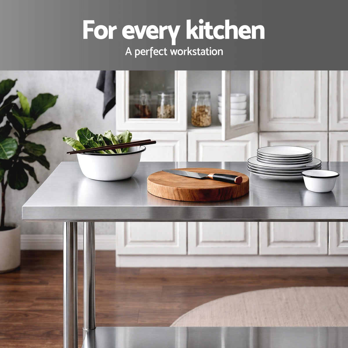 Cefito 914x762mm Stainless Steel Kitchen Bench