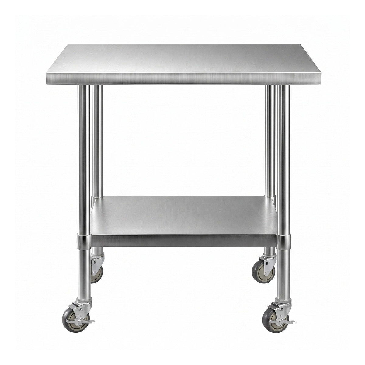 Cefito 914x762mm Stainless Steel Kitchen Bench w/ Splashback Work Table Bench