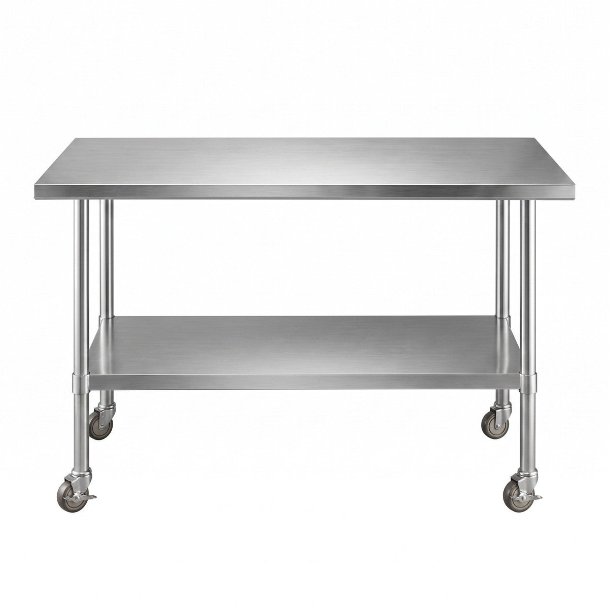 Cefito 1524x762mm Stainless Steel Kitchen Bench w/ Splashback Work Table Bench