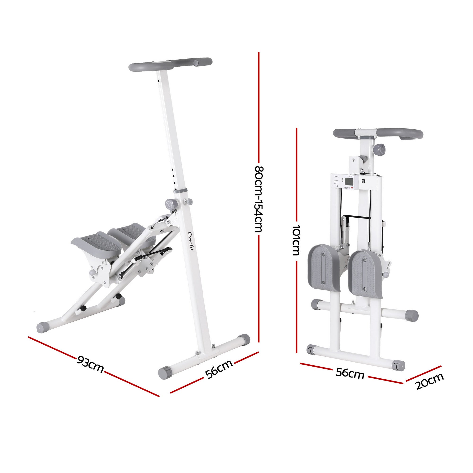 Everfit Step Machine Stair Climber for Exercise Foldable LED Display Adjustable Handlebar