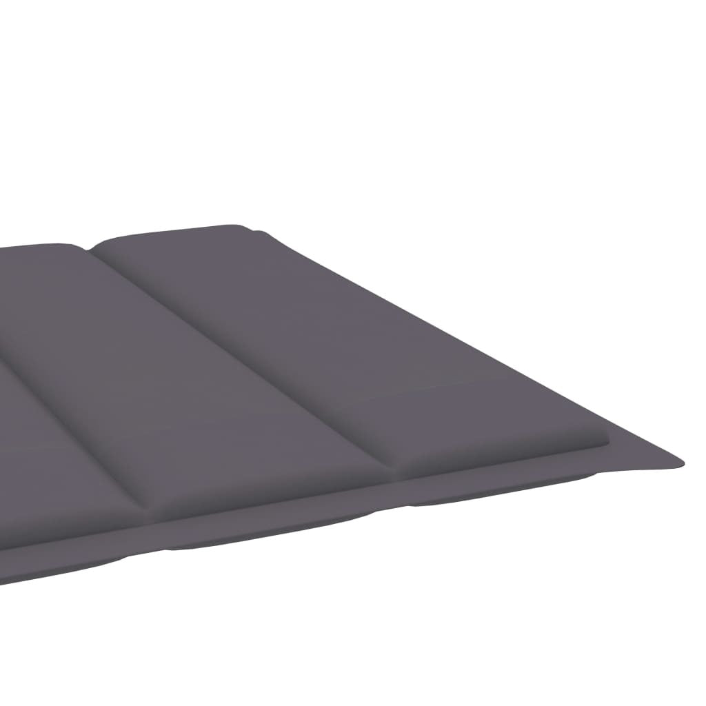 Sun Lounger Cushion Anthracite 200x70x3cm Oxford Fabric