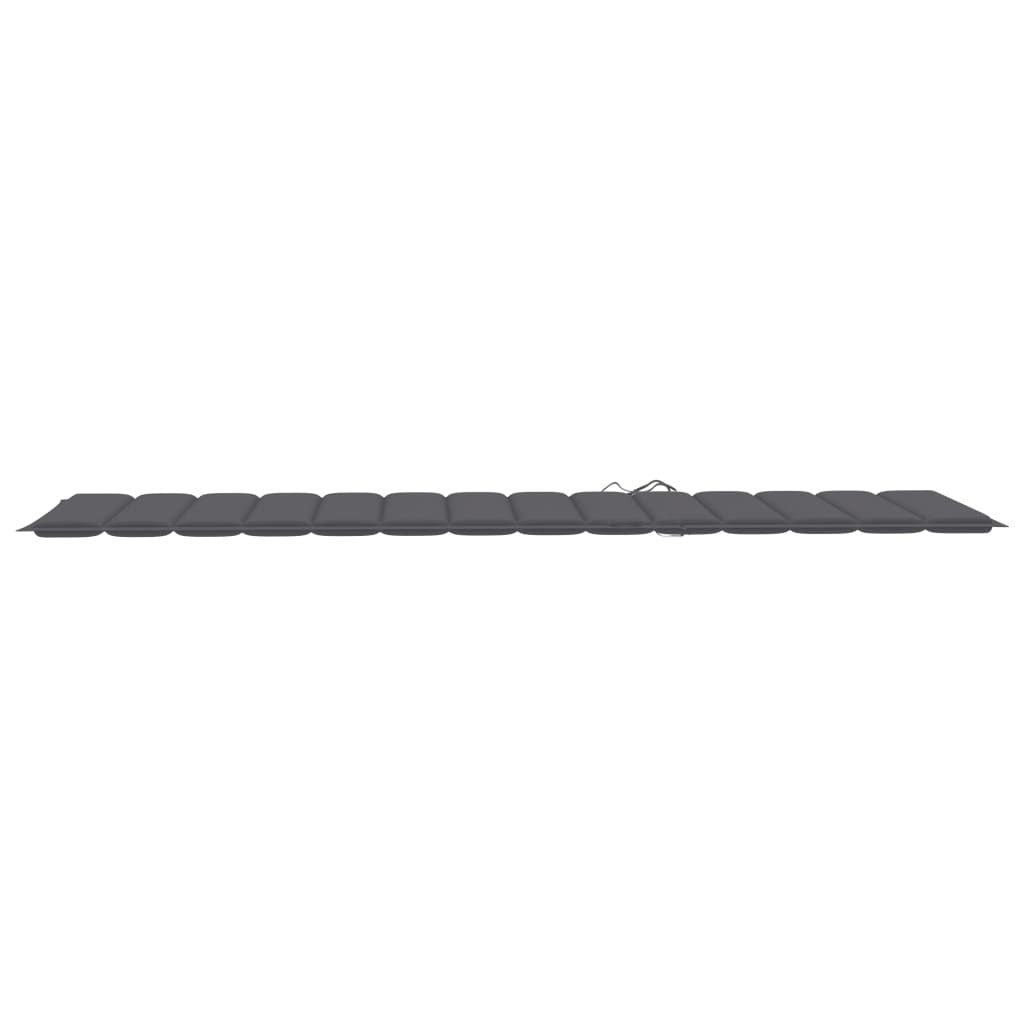 Sun Lounger Cushion Anthracite 200x70x3cm Oxford Fabric