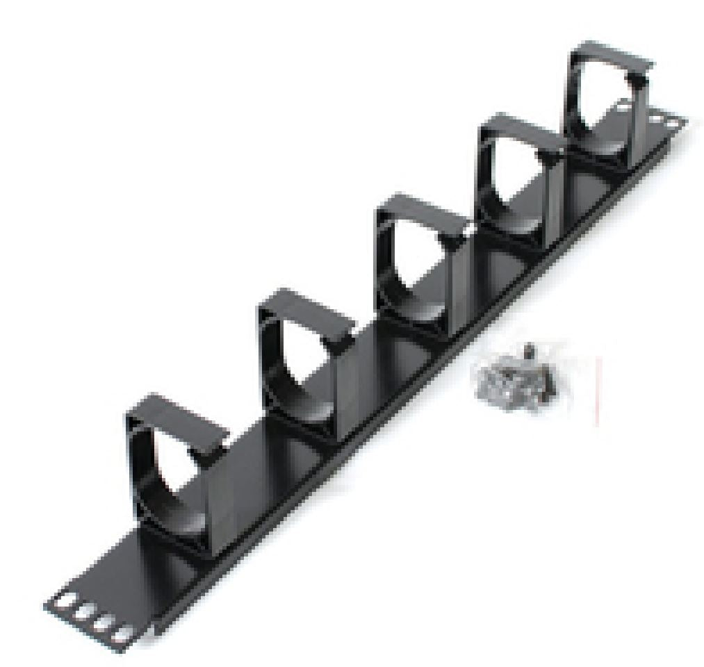 Astrotek 1U 1.75 Inch Rack Mount Cable Management Plastic Panel with 5 Plastic D Rings for Standard 19 Inch Racks