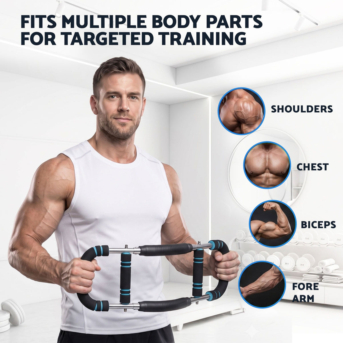 Everfit Twister Arm Exerciser 60-90lb Adjustable Chest Workout Equipment