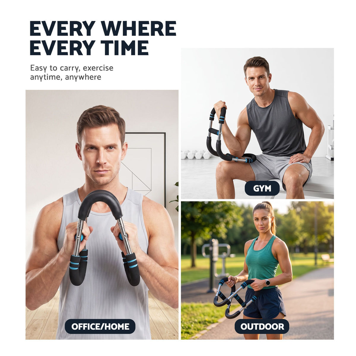 Everfit Twister Arm Exerciser 60-90lb Adjustable Chest Workout Equipment