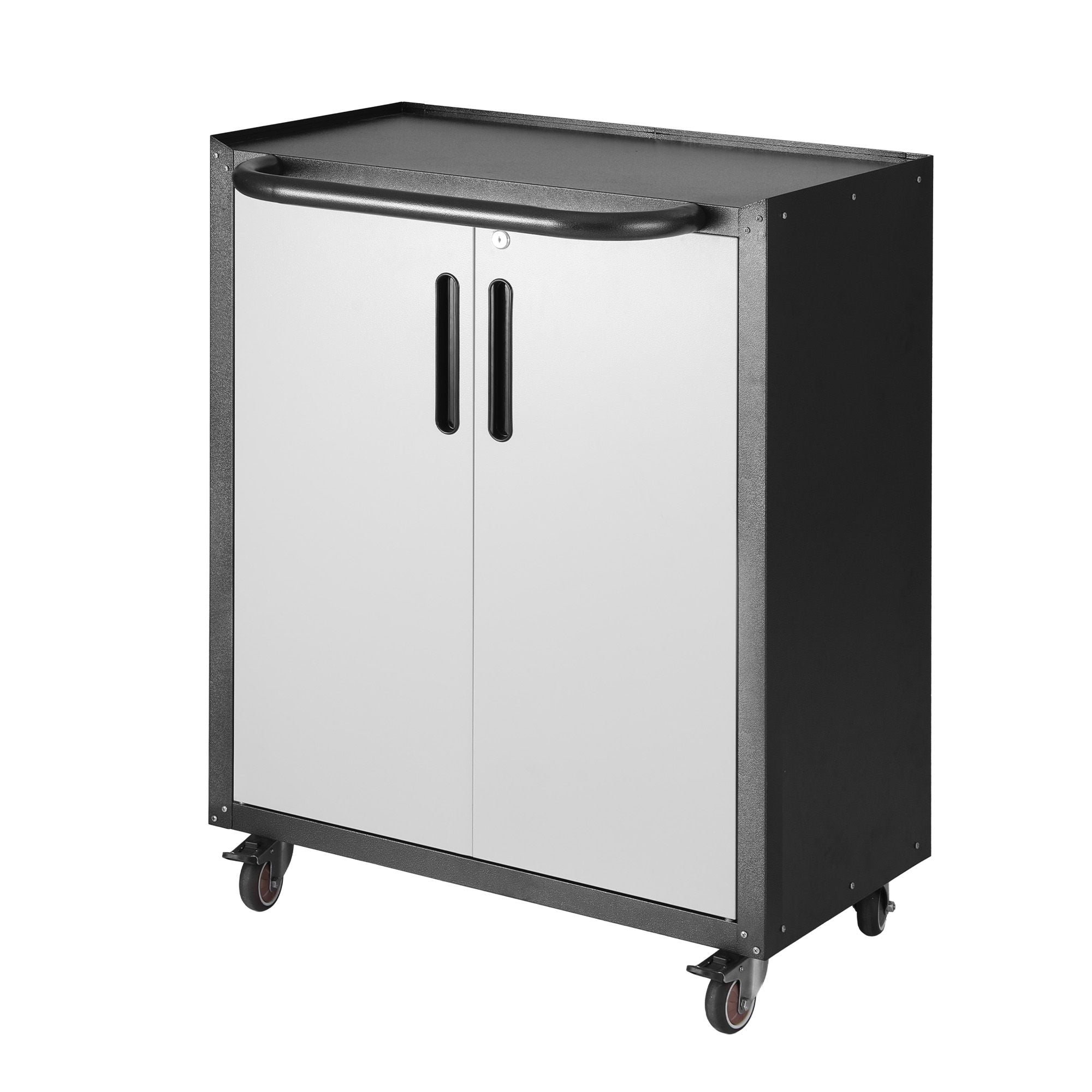 Giantz Rolling Tool Cabinet Heavy-Duty Storage Adjustable Shelf Black Grey