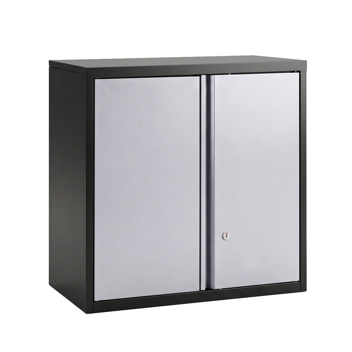 Giantz Steel Tool Cabinet Wall Mount Adjustable Shelf Garage Storage Black Grey