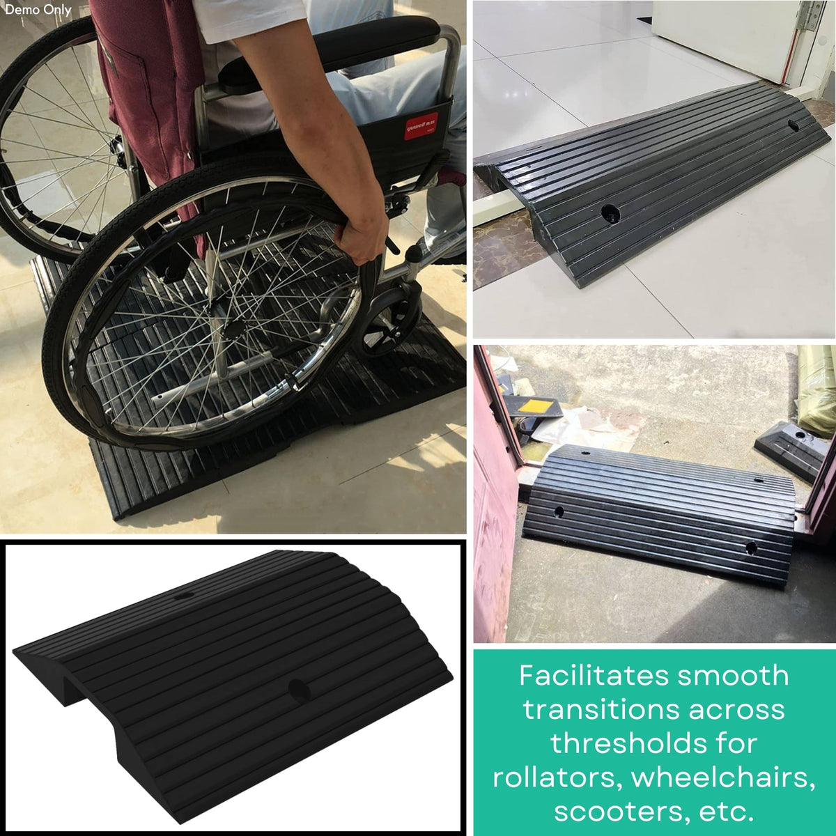 Bridge Threshold Ramp 49x40x8 cm Rubber