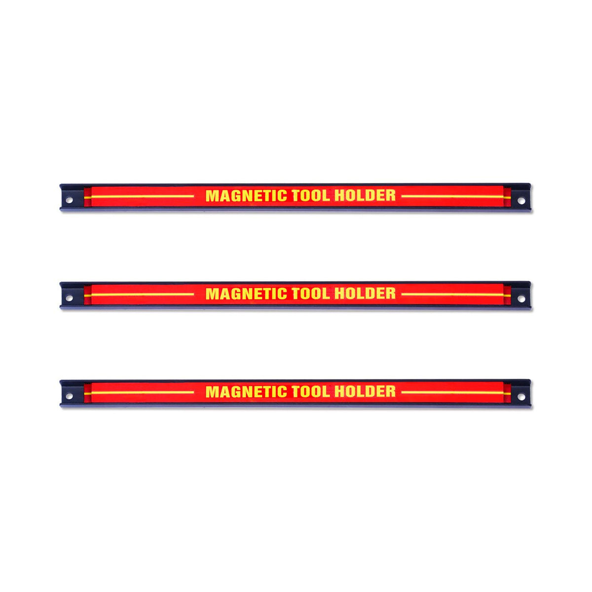 Set of 3 Magnetic Tool Holder Bars for Knife and Wrench Storage Organiser