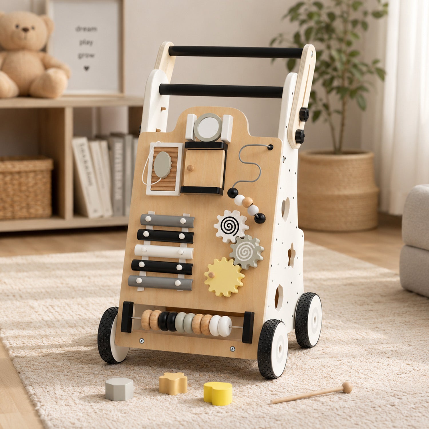 Push and Pull Learning Activity Walker with Double Handles Baby Toddler