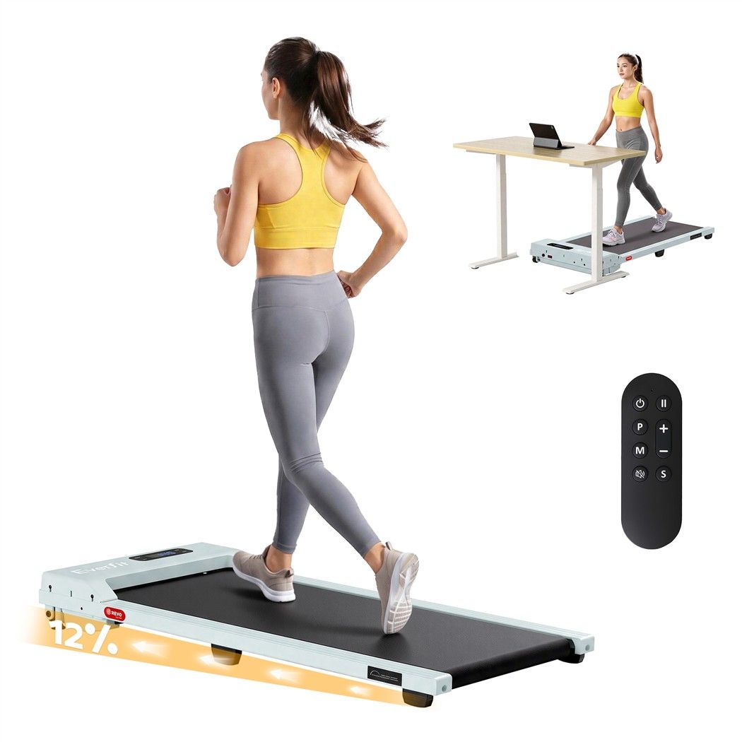 Everfit 3 in 1 Walking Pad Treadmill 12% Incline Under Desk Home Gym Green