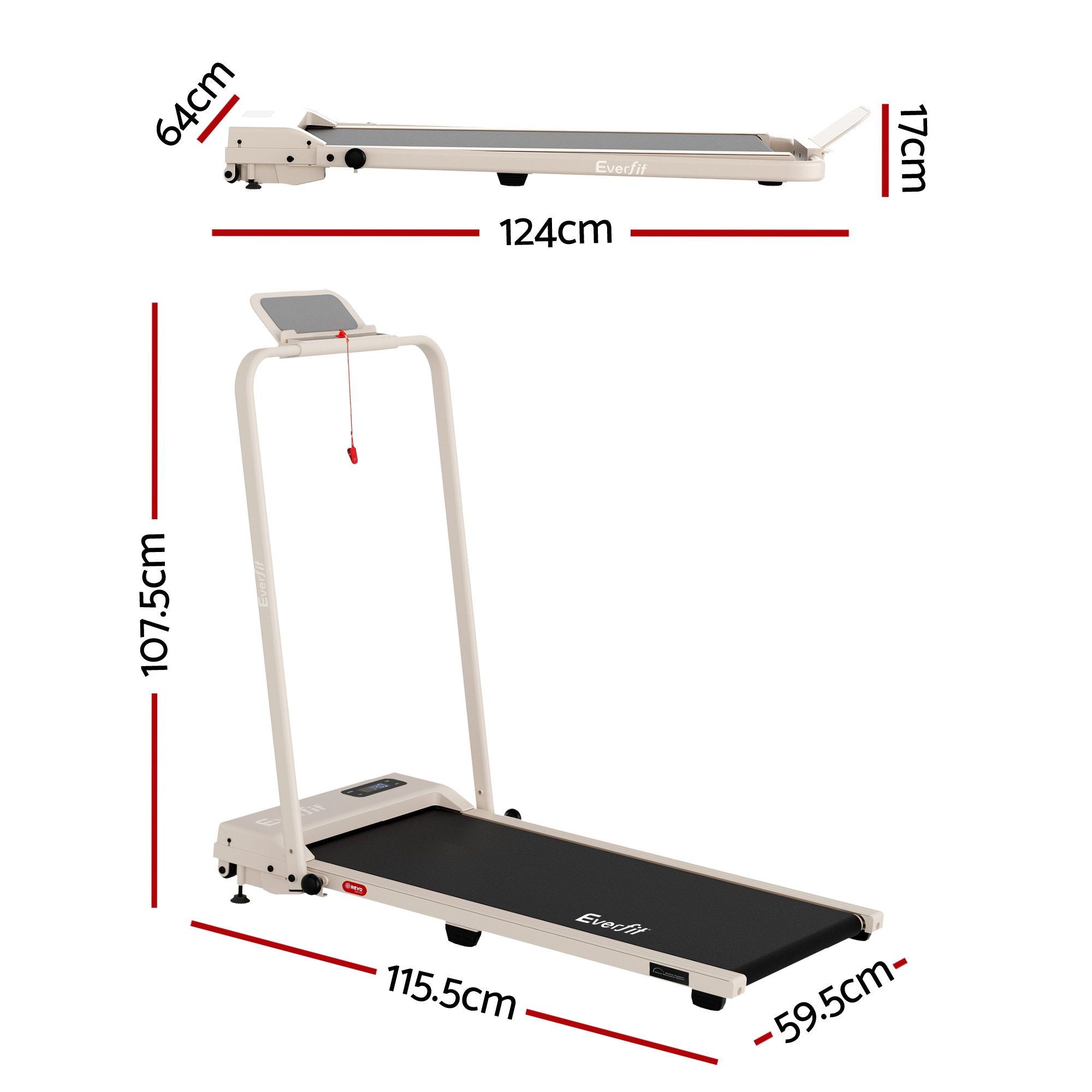 Everfit 3 in 1 Foldable Walking Pad Treadmill 12% Incline 38cm Belt App Control