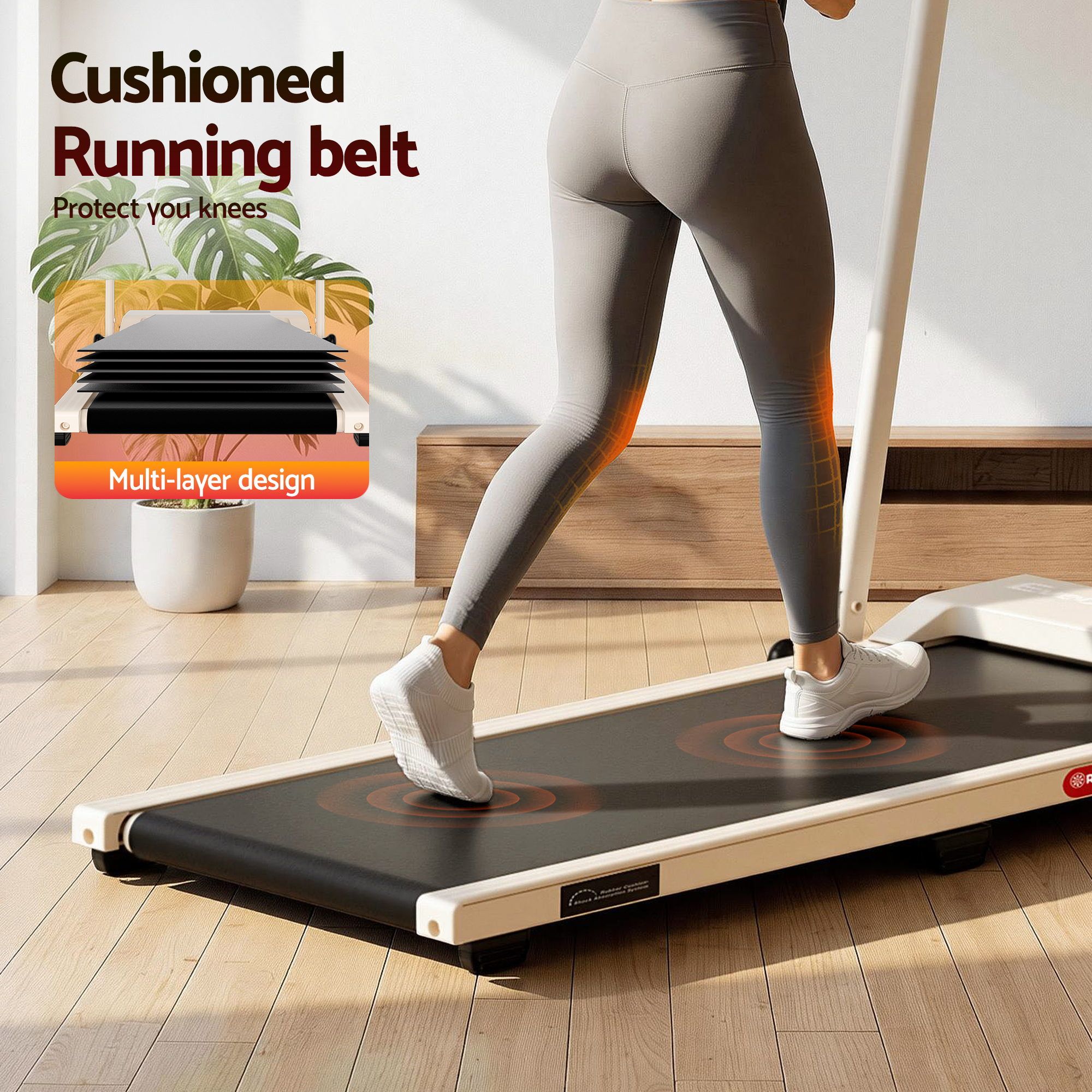 Everfit 3 in 1 Foldable Walking Pad Treadmill 12% Incline 38cm Belt App Control