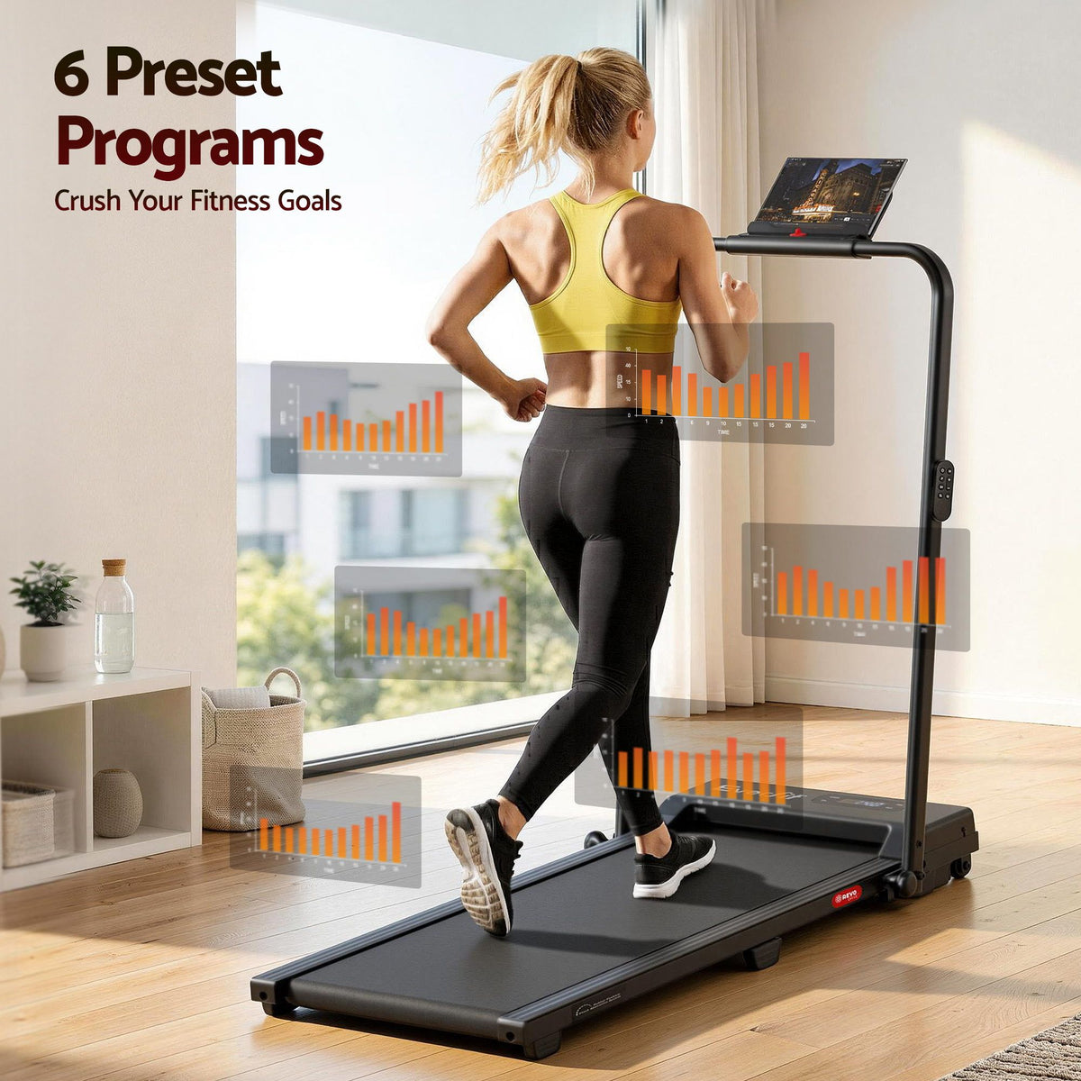Everfit 3 in 1 Foldable Walking Pad Treadmill 12% Incline APP Control