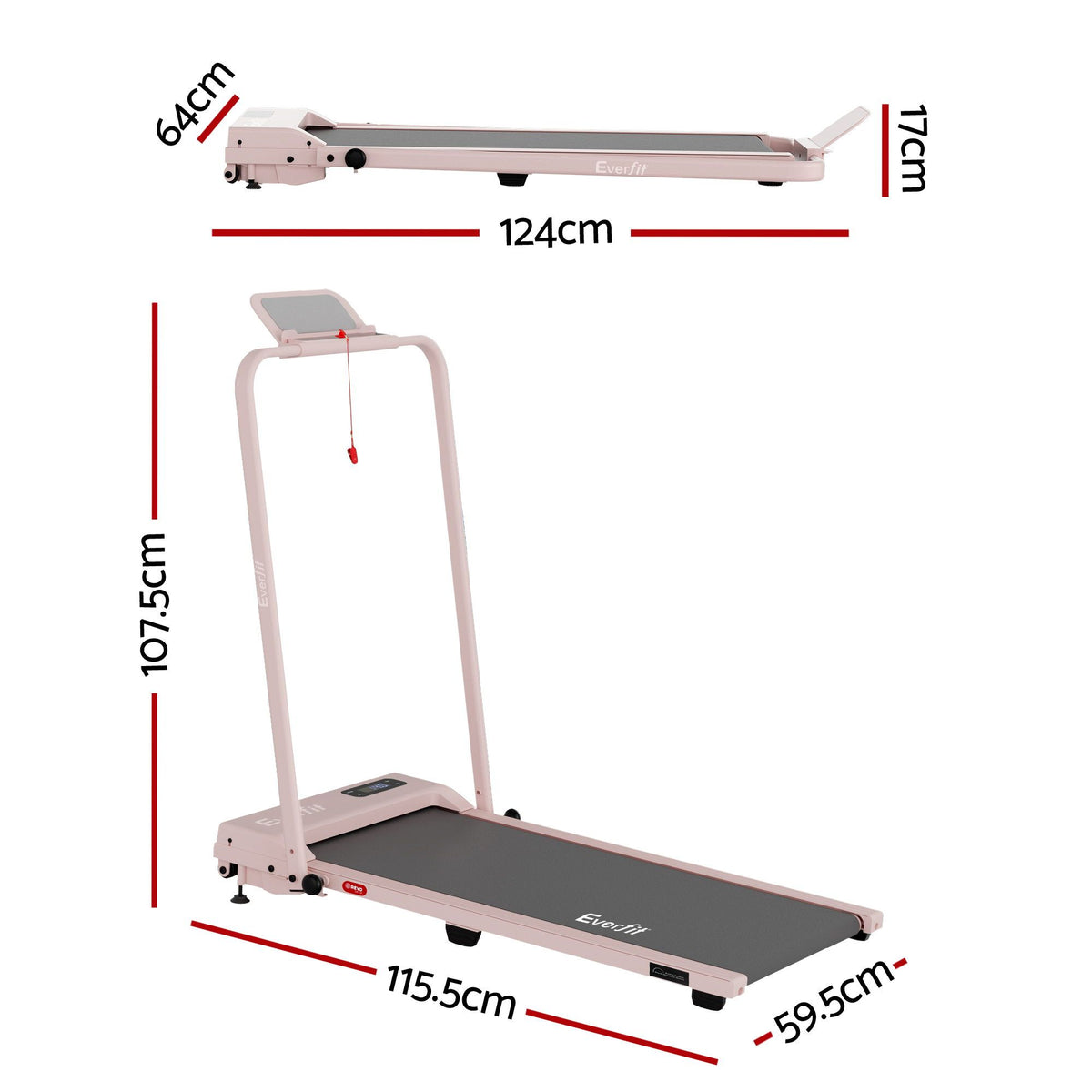 Everfit 3 in 1 Walking Pad Treadmill 12% Incline 38cm Belt APP Control