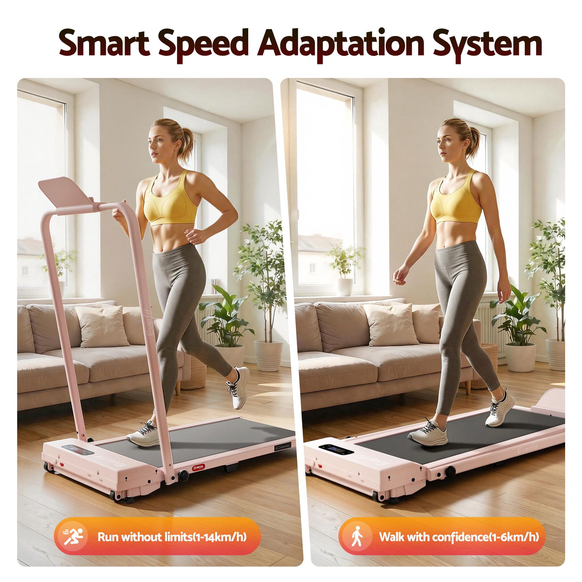 Everfit 3 in 1 Walking Pad Treadmill 12% Incline 38cm Belt APP Control