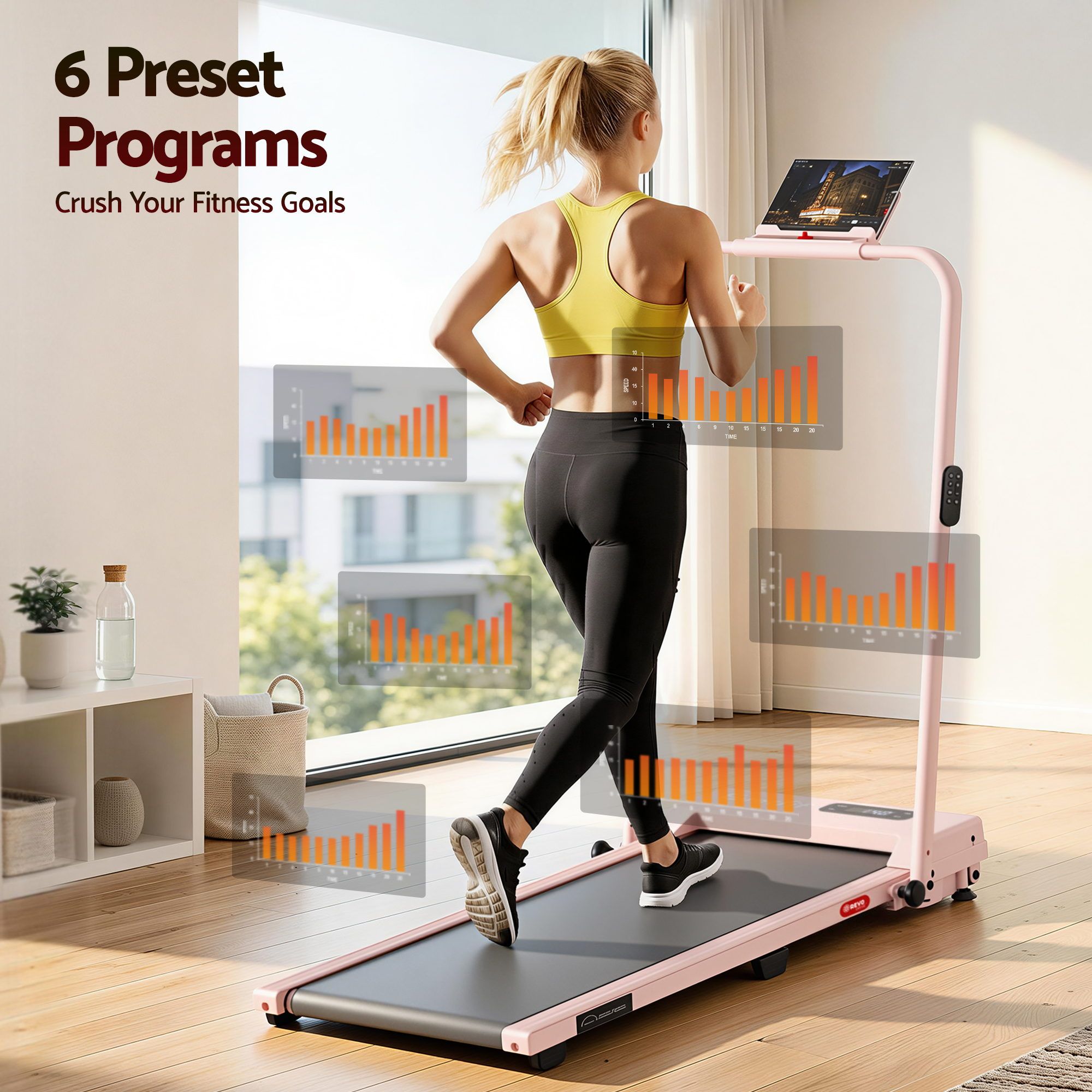 Everfit 3 in 1 Walking Pad Treadmill 12% Incline 38cm Belt APP Control
