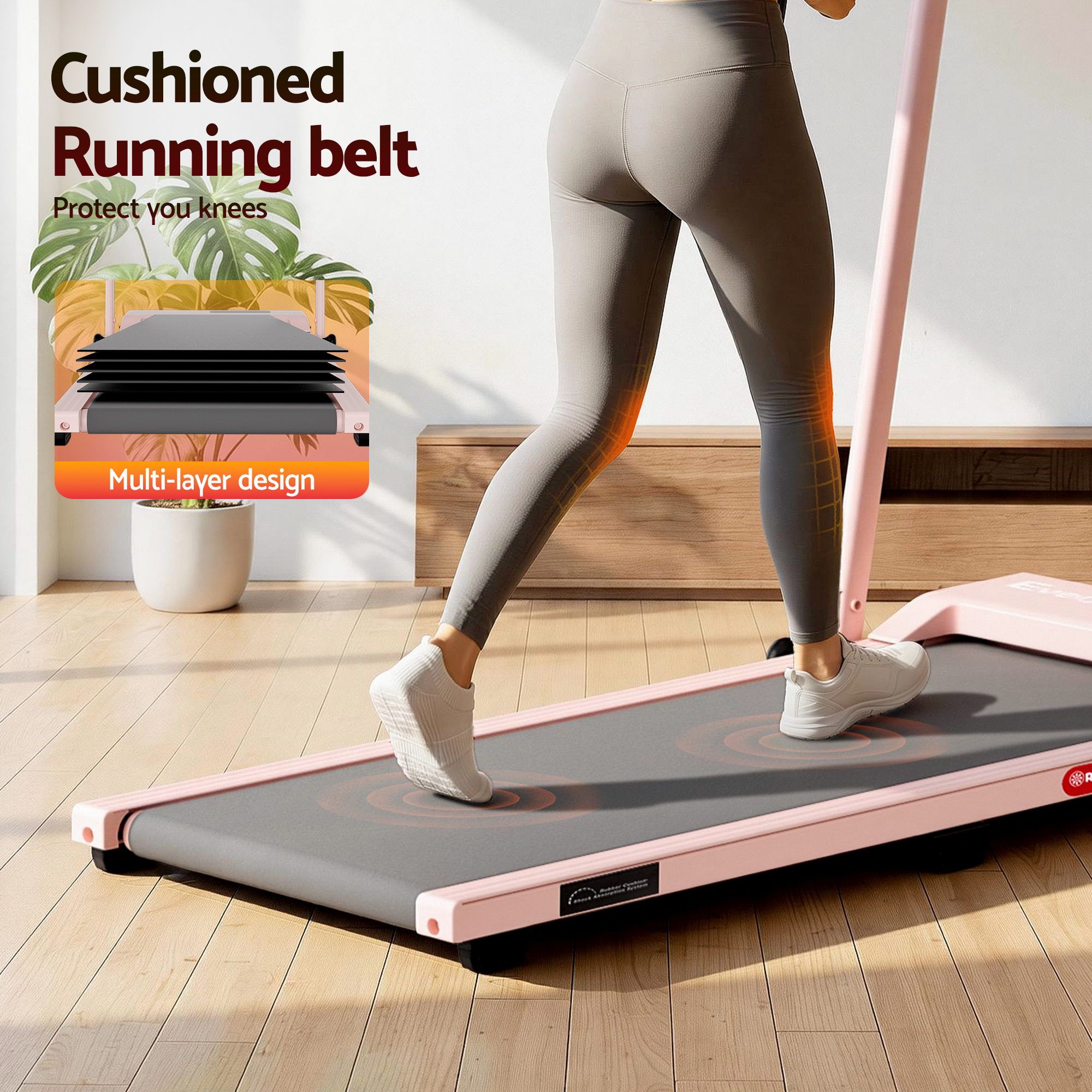 Everfit 3 in 1 Walking Pad Treadmill 12% Incline 38cm Belt APP Control
