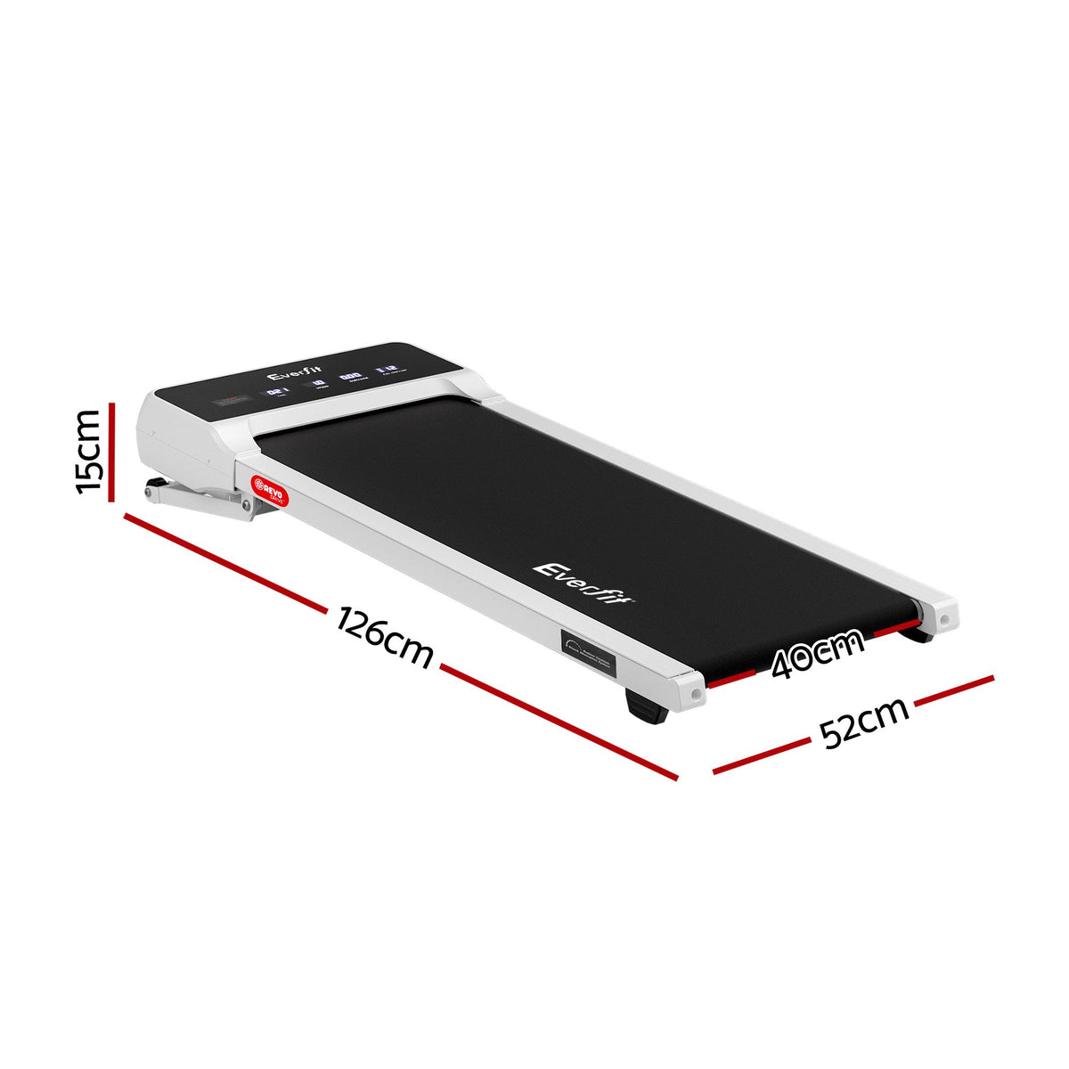 Everfit 3 in 1 Walking Pad 20% Auto Incline Under Desk Treadmills White
