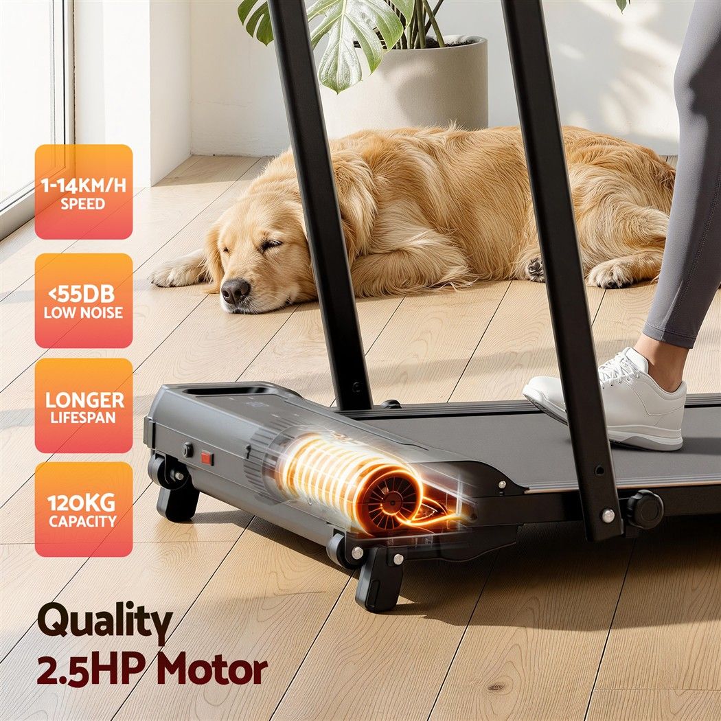 Everfit 3 in 1 Walking Pad Treadmill 12% Incline Under Desk 40cm Belt Black