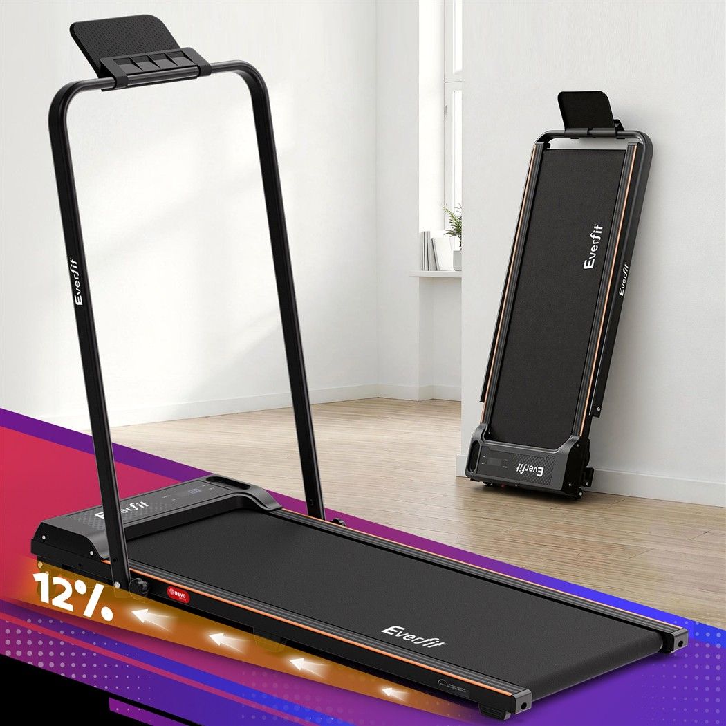 Everfit 3 in 1 Walking Pad Treadmill 12% Incline Under Desk 40cm Belt Black