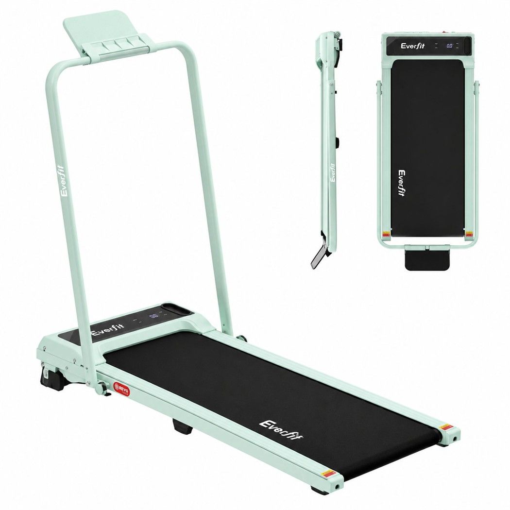 Everfit 3 in 1 Walking Pad Treadmill 12% Incline Foldable Under Desk 40cm Green